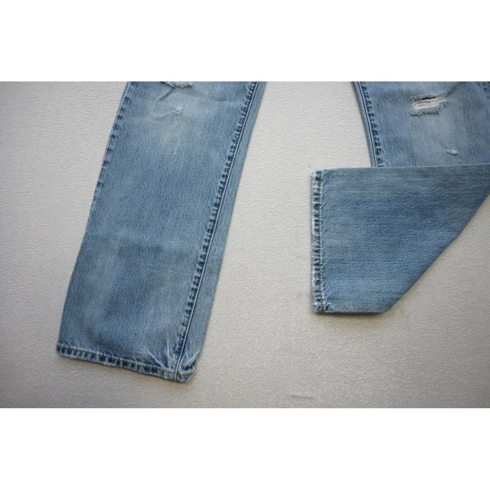 American Eagle Bootcut Jeans Mens‎ 32x30 Light Wash Good Destructed Low Rise